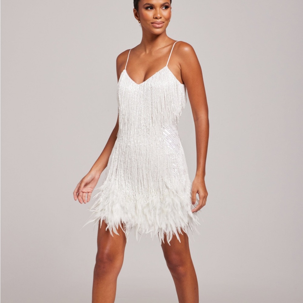 Nadine Merabi White Lottie Dress